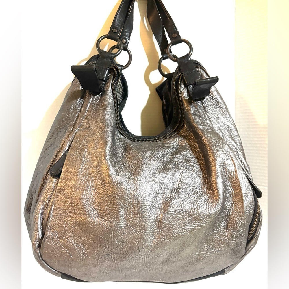 BCBGMaxAzria Metallic leather Shoulder Bag